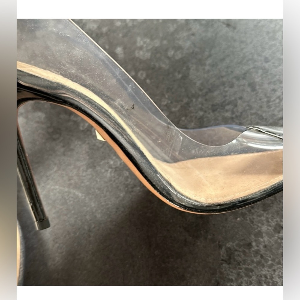 SCHUTZ Cendi Heel in Transparente & Black  Women's Heels 6.5 - Picture 12 of 16